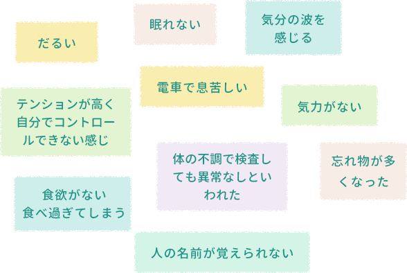 お困りでありませんか？ こんな症状で